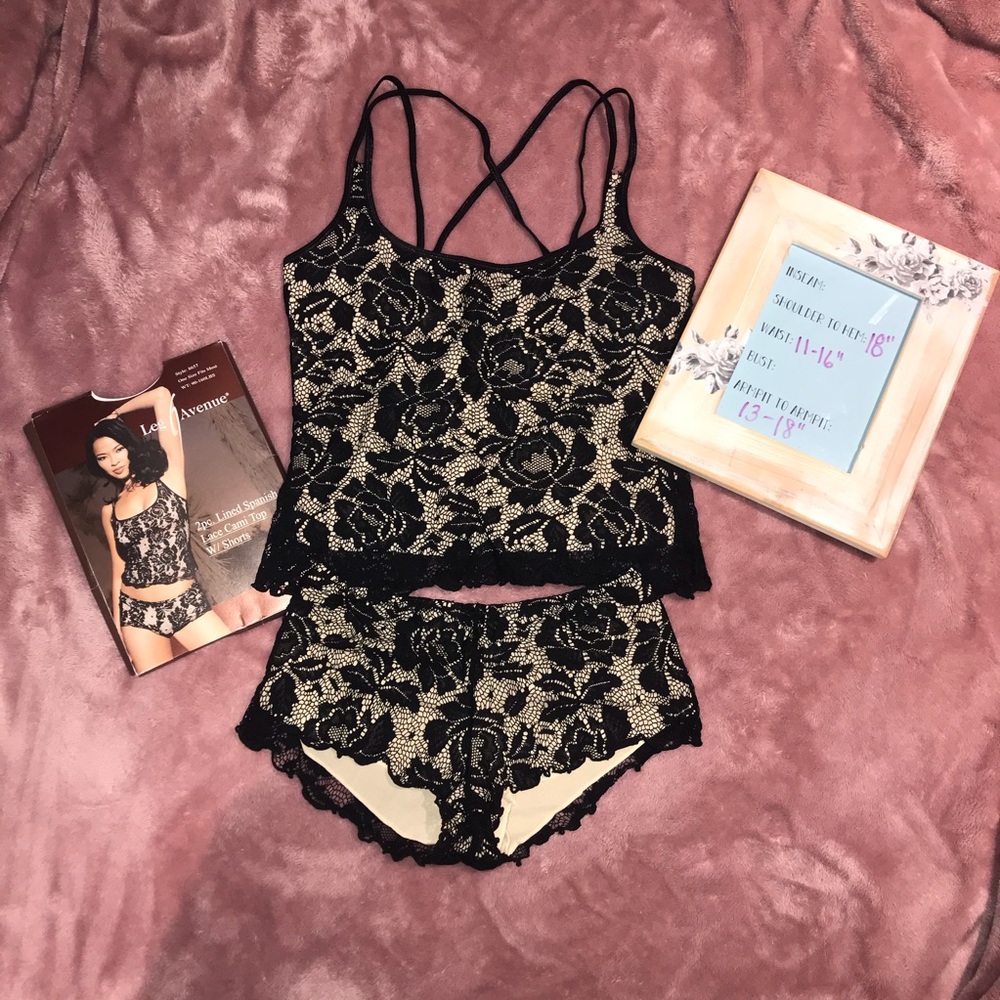 Leg Avenue Spanish Lace Cami & Shorts
